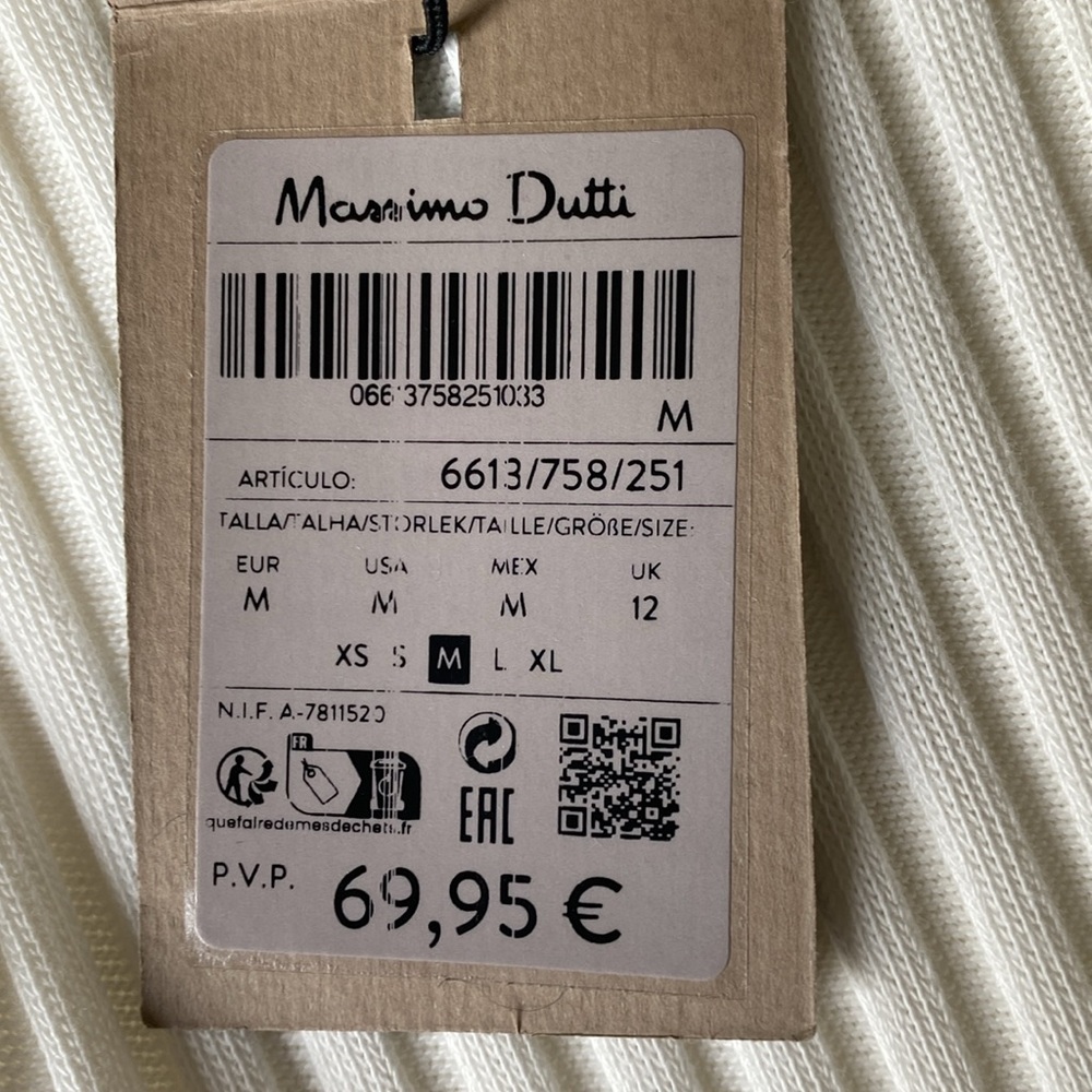 NWT Massimo Dutti off-white dress - Picture 8 of 8